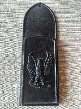 Black Cast Iron Eagle Wall Pocket